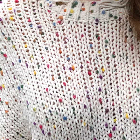 ONE LEFT!! Distressed Polka Dot Sweater - Picture 5 of 8